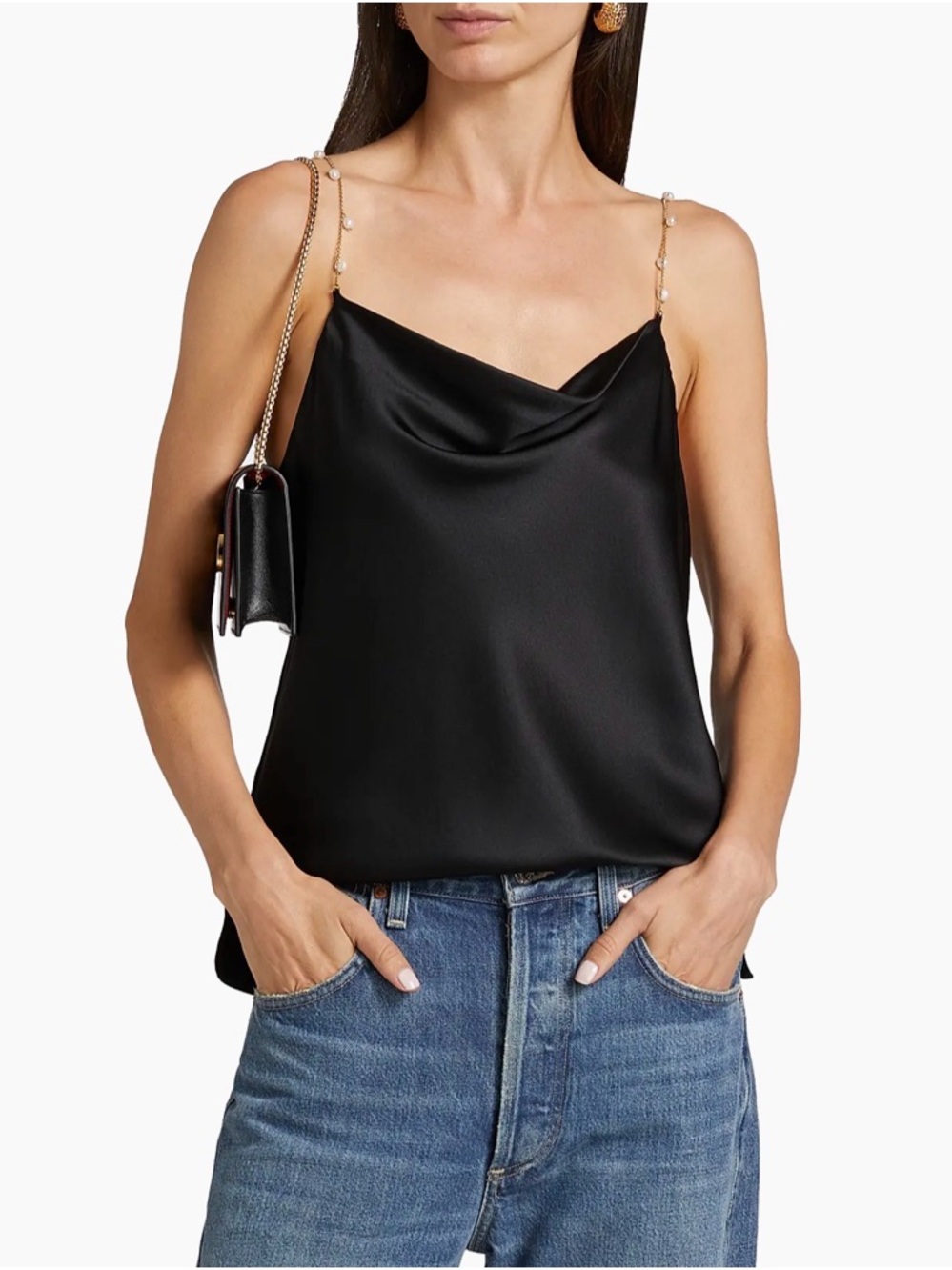 Cami NYC: Busy Cowlneck Silk-Blend Blouse: Size Small